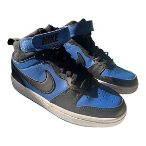 Nike Kids Black and Blue High-Top Sneakers